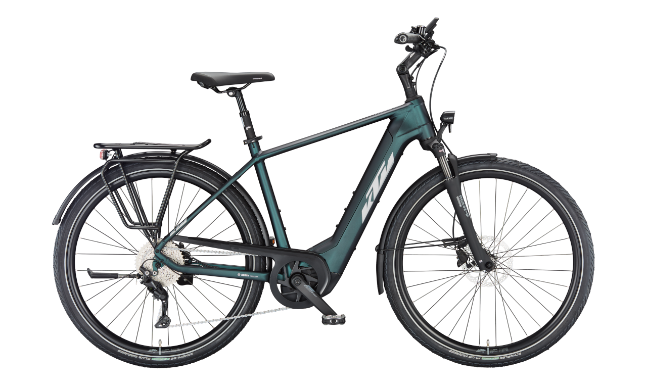 E-Bike KTM Macina Tour CX 510 Herren Green Purple Flip Matt 500 Wh