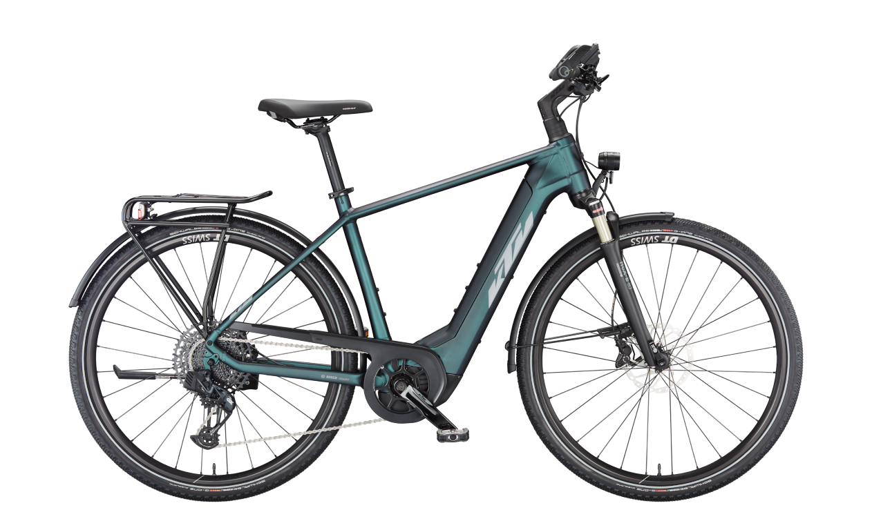 E-Bike KTM Macina Sport 710 GX AXS Herren Green Purple Flip Matt 750 Wh