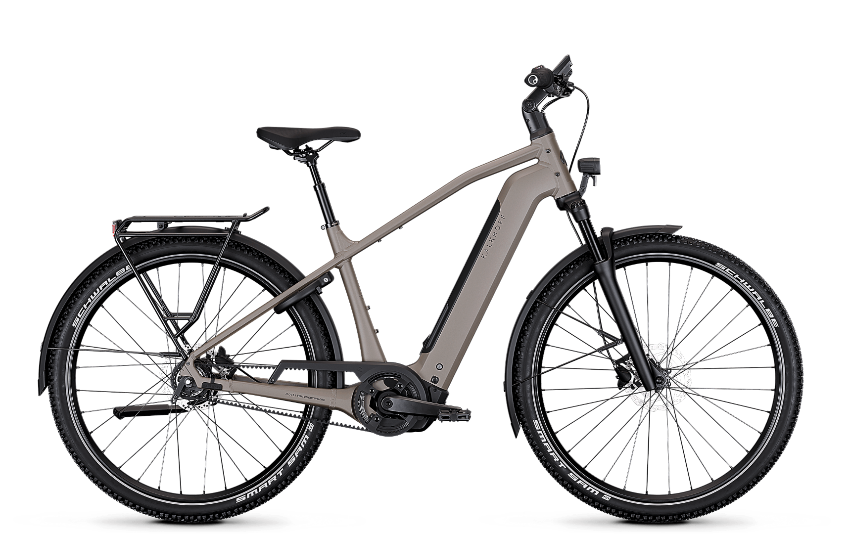 E-Bike Kalkhoff Entice 3 Excite Belt moonstonegrey matt Herren 29" 600 Wh