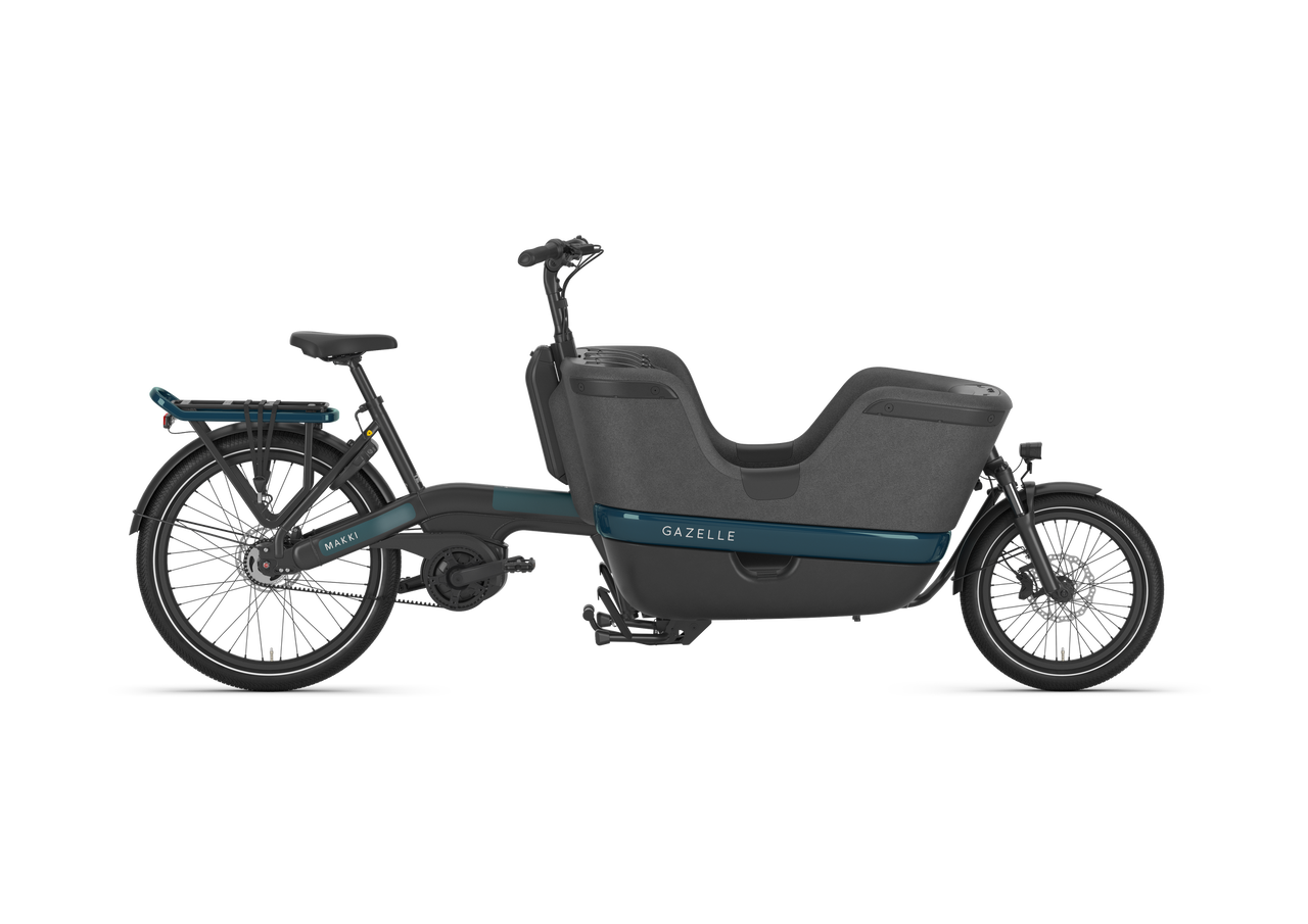 E-Lastenrad Gazelle Makki Urban Low-Step black 800 Wh