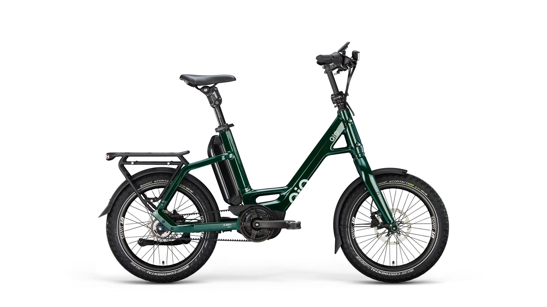 E-Kompaktrad QiO EINS P-5 forest green 545 Wh Rücktritt