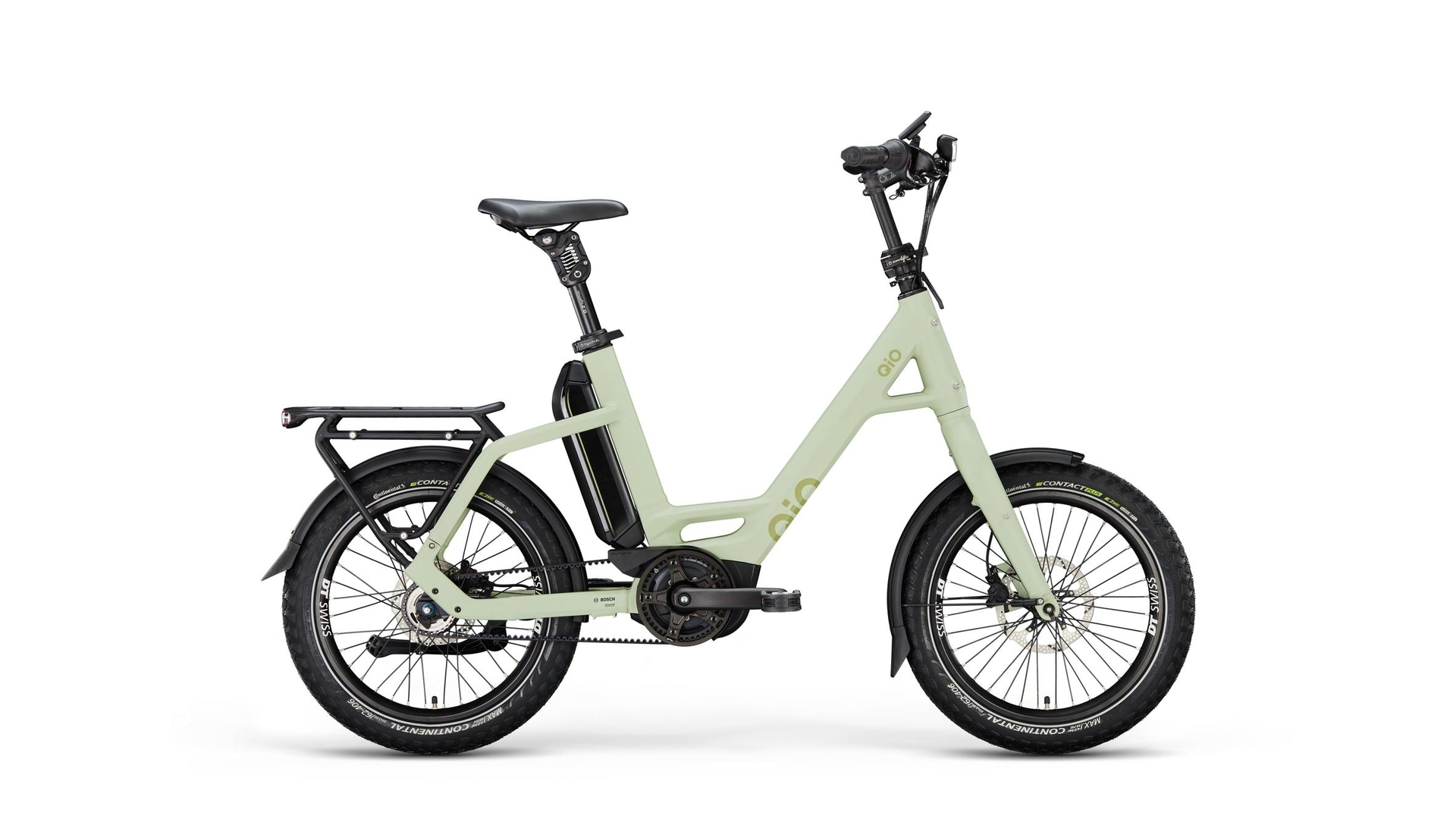 E-Kompaktrad QiO EINS P-5 light olive matt 545 Wh Rücktritt