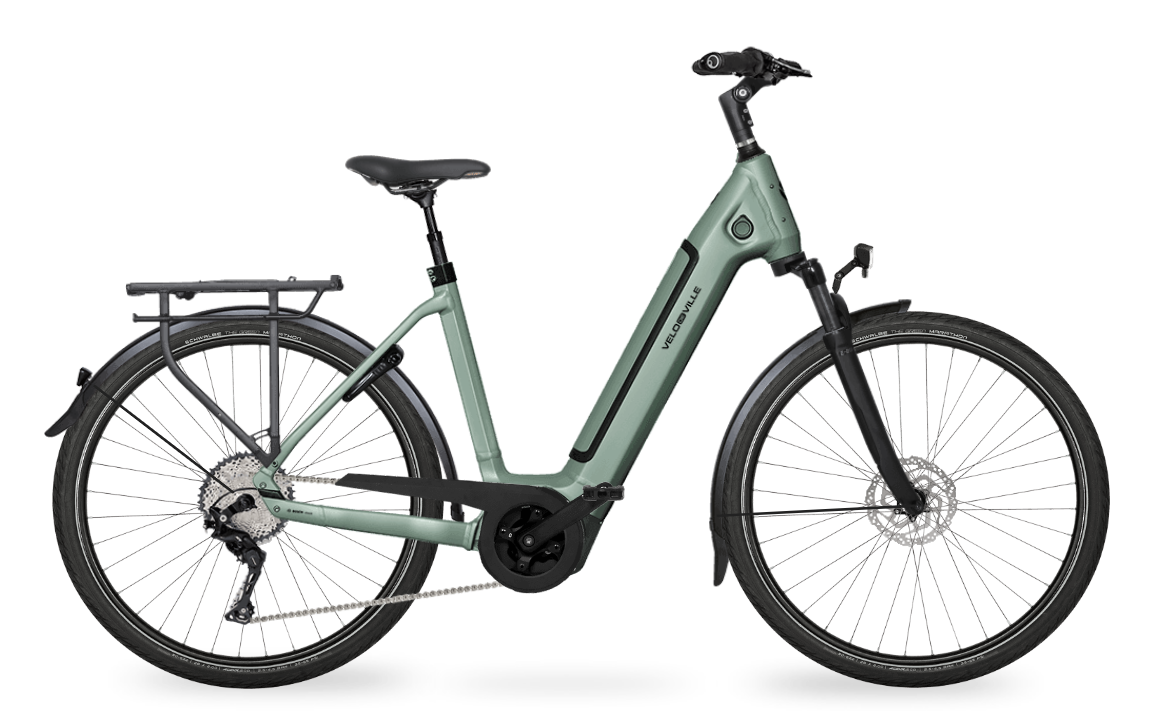 E-Bike Velo De Ville AEB 990CX PRO Wave 625 Wh Kiox 300 smart CX 53cm 28" 9G Eucalyptus Green matt