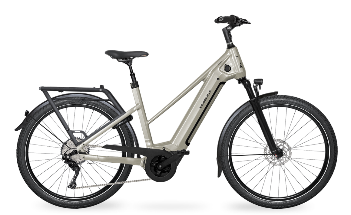 E-Bike Velo De Ville SEB 990CX PRO Trapez 800Wh Purion 200 smart CX 53cm 27,5" 9G Crystal Pearl glanz