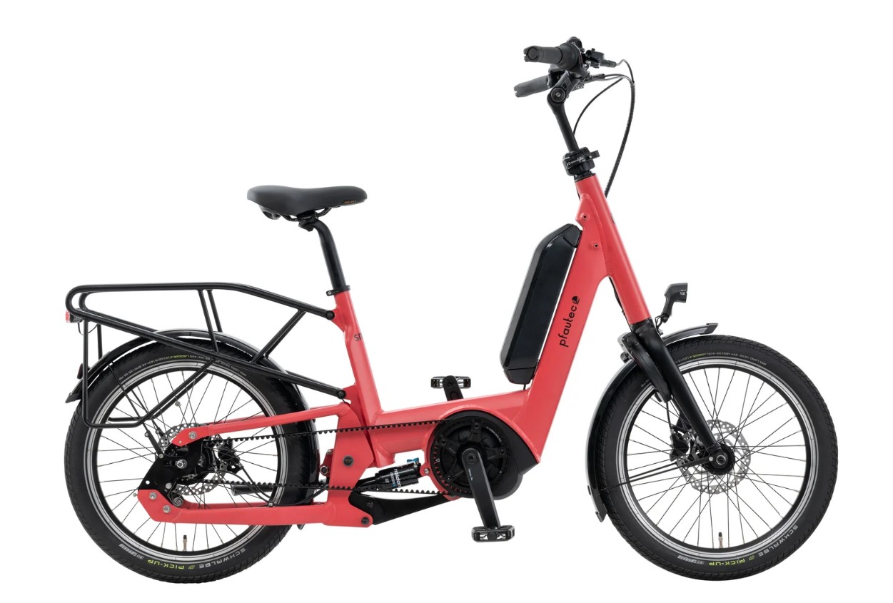 E-Kompaktrad pfautec Smoo 20"/20" Active Line Plus 7G 545Wh Erdbeerrot matt