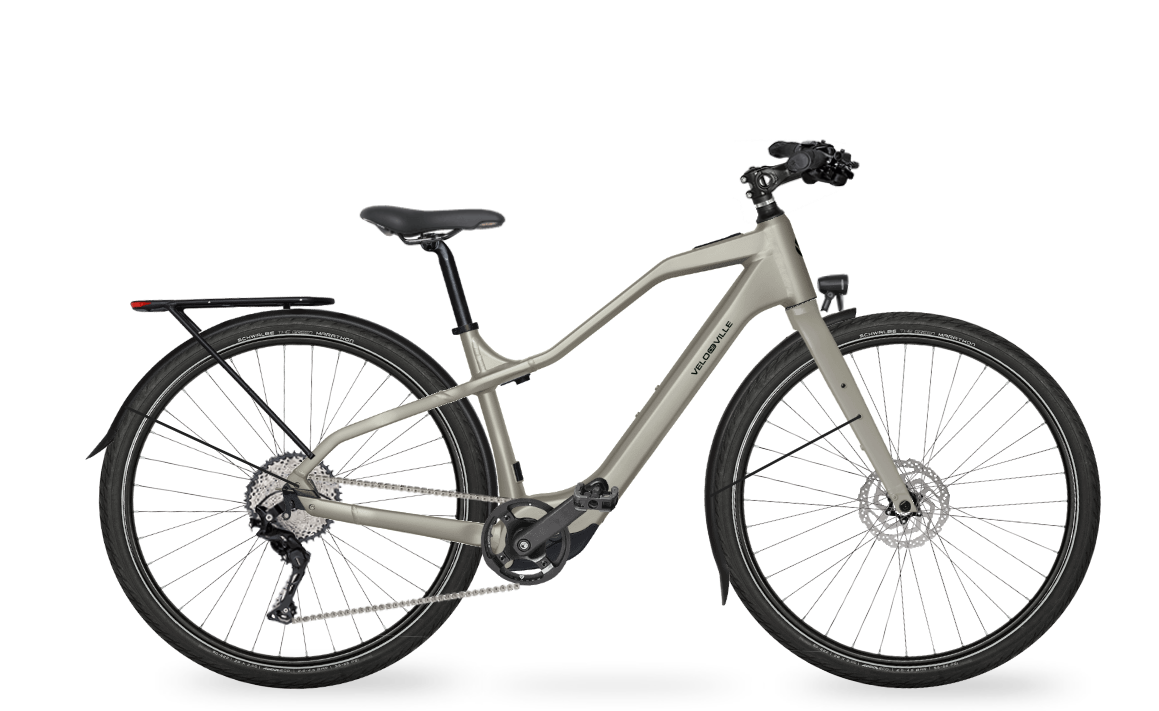 E-Bike Velo De Ville REVO-C Unisex 600Wh Avinox M1 10G 53 cm 28" Crystal Pearl matt