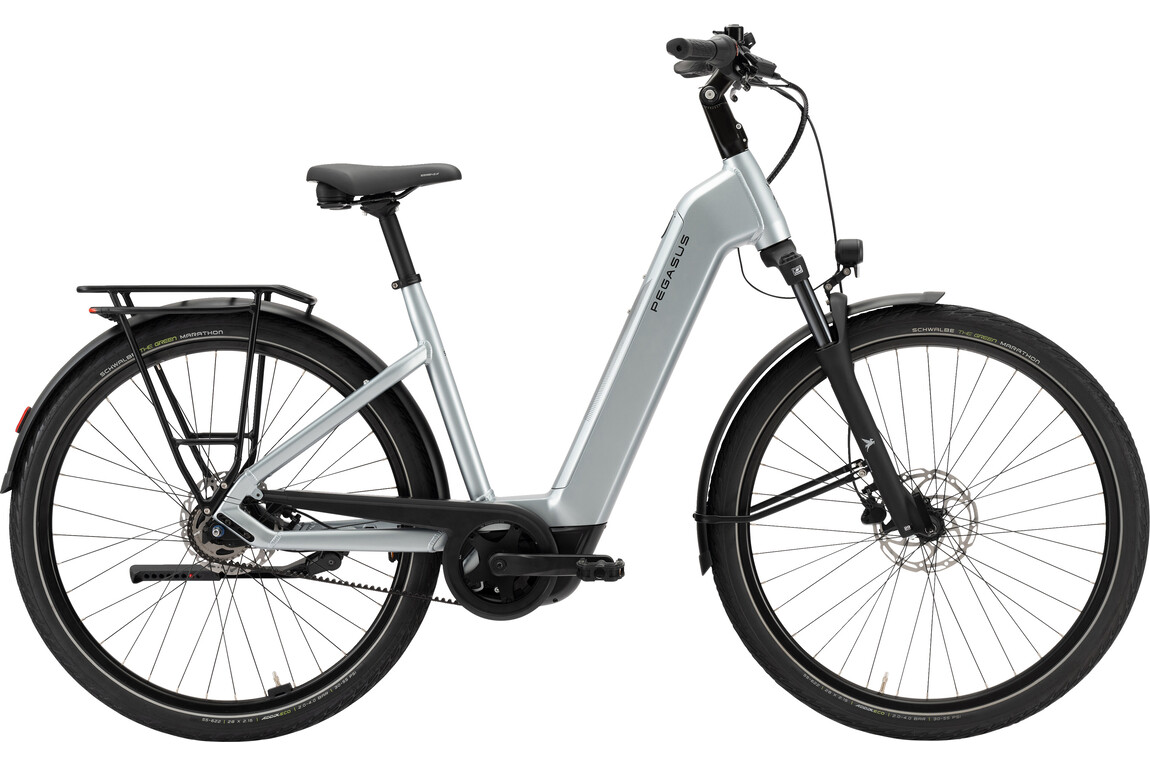 E-Bike PEGASUS Solero EVO 5R Belt 28" 5G PX 800 Wh Purion 200 dolomit silver matt RT