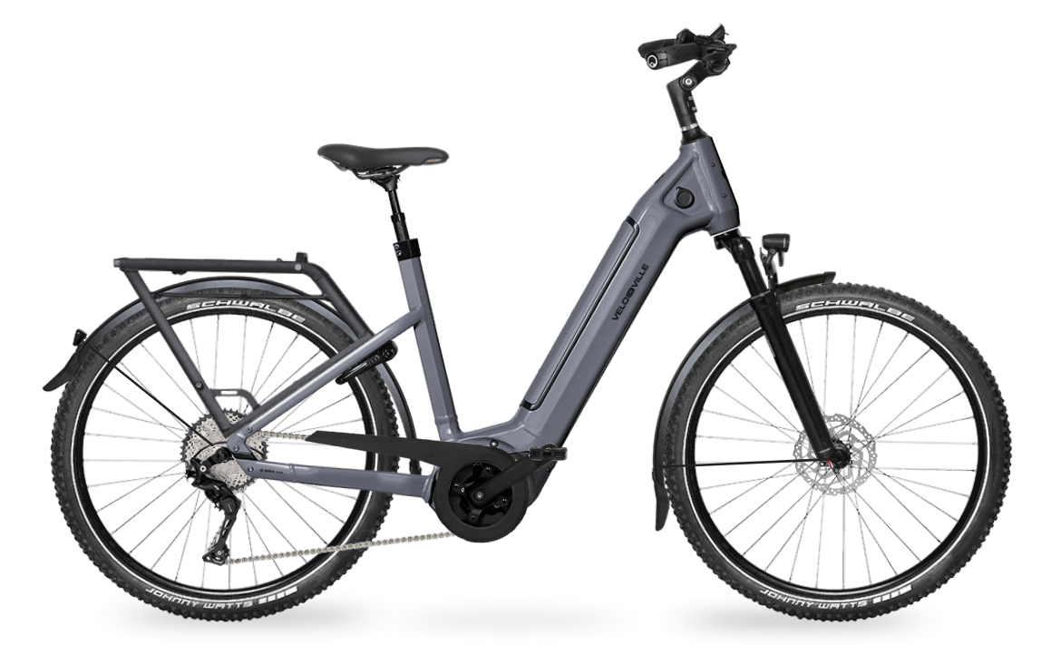 E-Bike Velo De Ville SEB 990CX PRO Wave 800 Wh Purion 200 smart CX 53cm 10G Stone Basalt glanz
