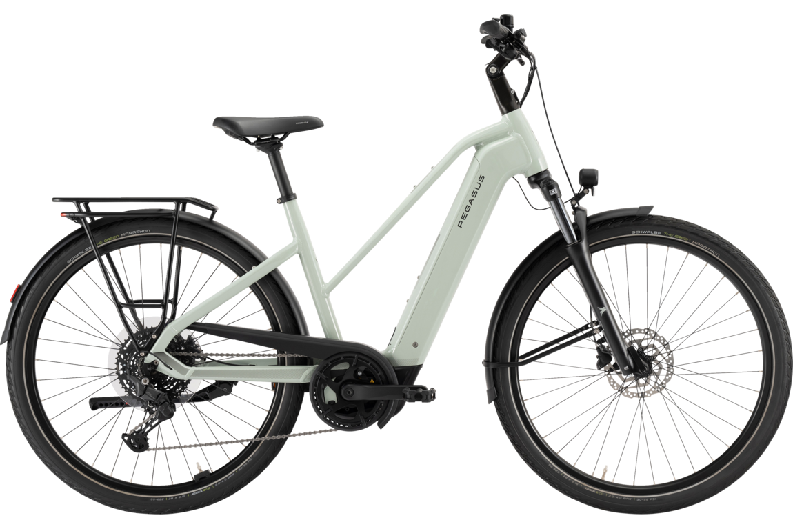 E-Bike PEGASUS Solero EVO 10 28 Zoll 800 Wh Purion 200 Trapez 10G Smart PX sage