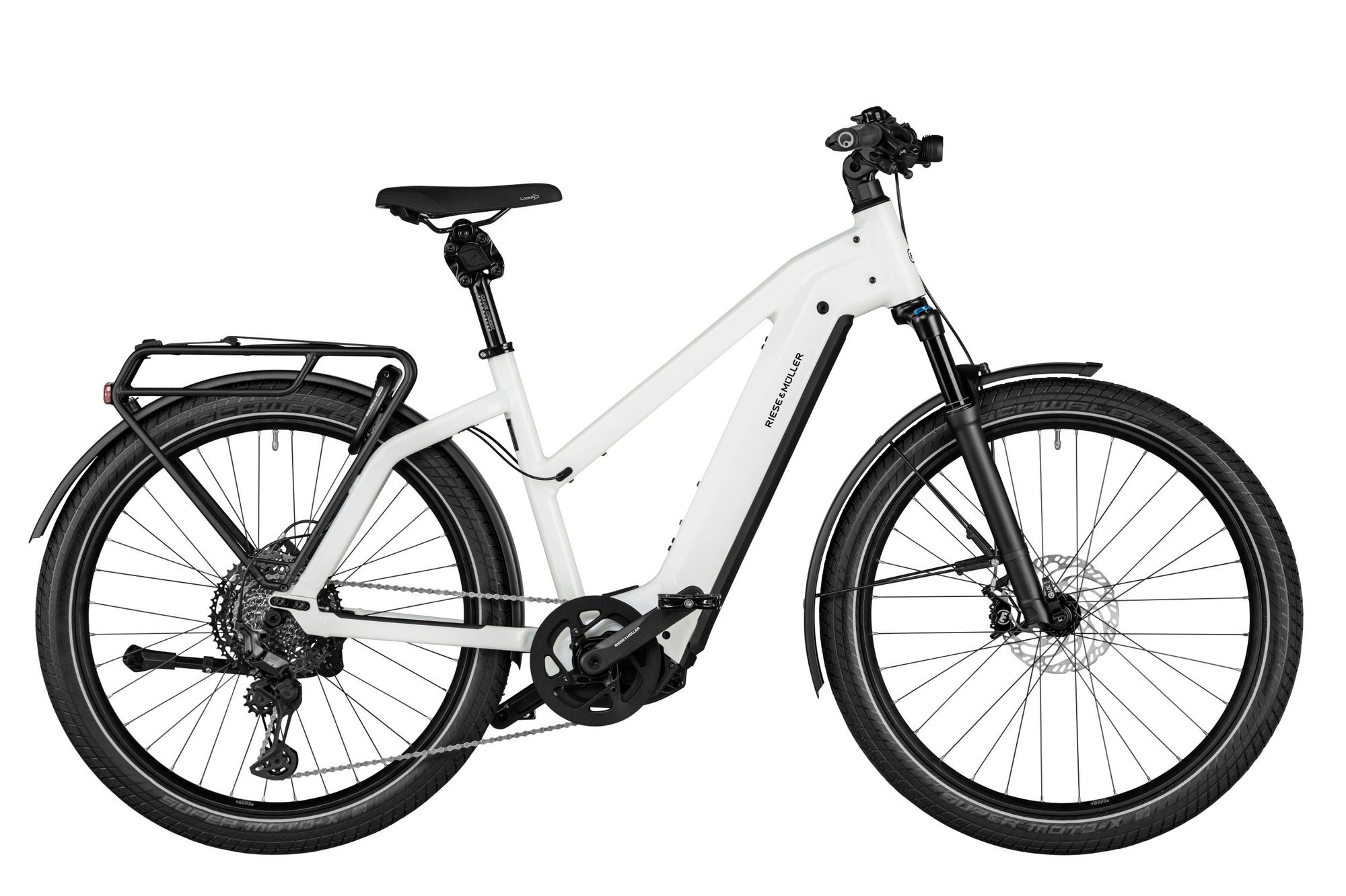 E-Bike Riese & Müller Charger4 Mixte GT Touring 750 Wh Kiox 300 46 cm smart CX GX RX ceramic white