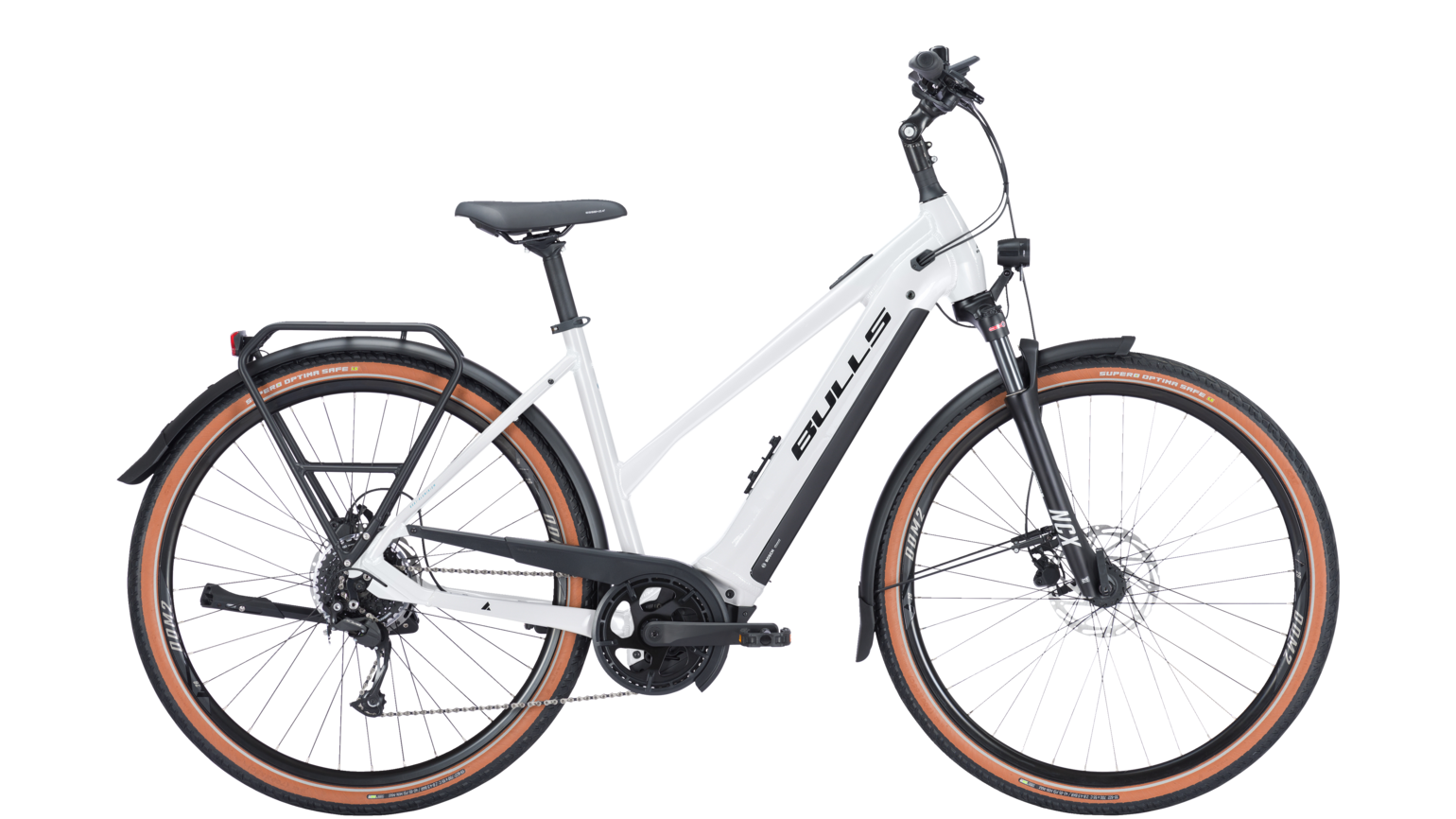 E-Bike BULLS Cross Lite EVO 1 750 Wh Intuvia 100 Trapez 28 Zoll Smart CX light grey
