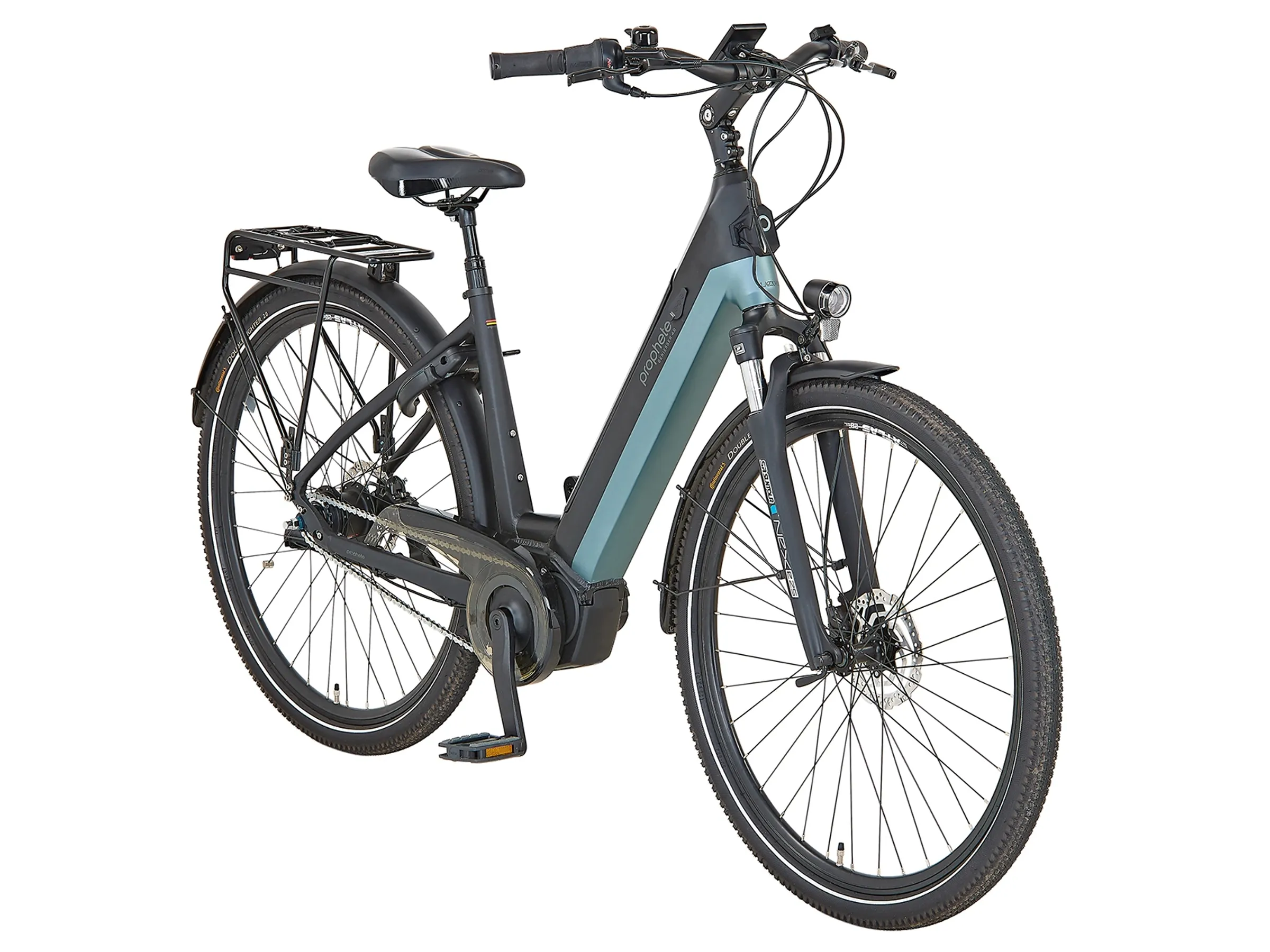 Prophete City E-Bike Geniesser 4.0 Damen Schwarz Matt-Silber 28″